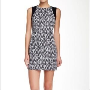 Trina Turk Blane Black and White Patterned Sleeveless Dress - 0